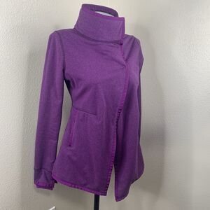 Ivivva Lululemon Purple Big Business Cozy Wrap Fleece Lined Jacket G3432S Sz 14